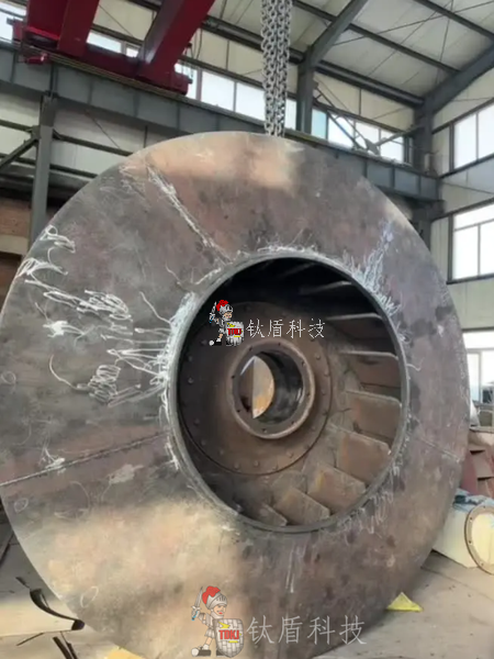 东方希望包头热电厂排粉机叶轮改造耐磨修复